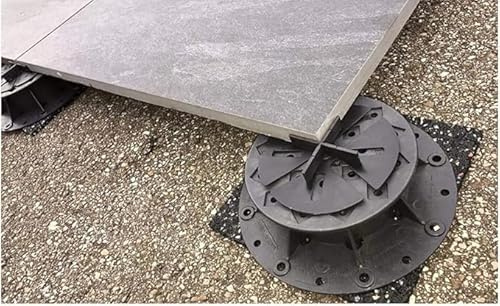 Heavy Duty Adjustable Pedestal Ceramic Stone Concrete Tiles 28–225mm -Outdoor Tiles-Basic for Patio 36mm-51mm (10 Pack) Supports 1300kg
