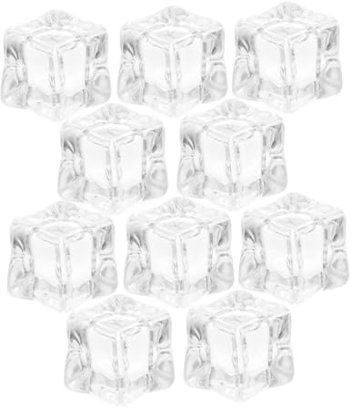 MAGICLULU 50 Cubitos De Hielo Acrílicos Transparentes De 15 Mm Reutilizables Para Fotografía Bodas Cumpleaños Centros De Mesa Rellenos De Jarrones Y Decoración Del Hogar