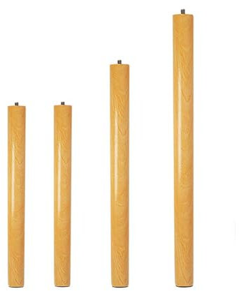 GLMGBP Tischbeine aus Holz für Sofa und Couchtisch, 30 cm hoch, 4er-Set, inkl. Montageplatte, Schrauben und rutschfesten Pads, perfekt für runde und eckige Tische, Schreibtische