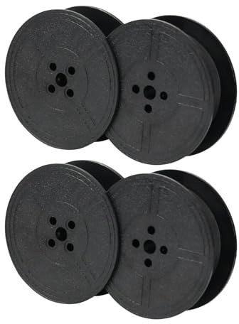 2 stycken färgband skrivmaskin, dubbelpack skrivmaskinband nylon typband för skrivmaskiner, kompatibel med DIN 2103 och 32755 GR1, hållbart färgband för tydliga utskriftsresultat