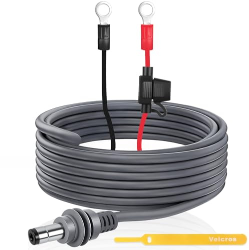 Ponlrie Starlink Mini O Ring to DC Connecters Extension Cable - 18AWG Power Cable with ATC/ATO Fuse Holder, Car Battery to DC Charger for Off-Grid Camping/RV/Truck, Emergency Power Supply (3M/10FT)