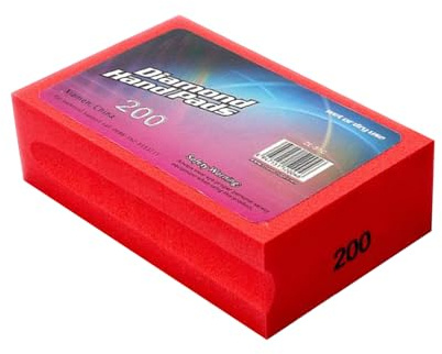 Unifizz Blocchi abrasivi diamantati elettrodeposti Rosso Lucidatura Lucidatura Mano Pad Blocco per Granito Marmo Vetro Pietra 200 Grit