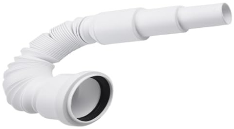 Tubo di scarico for doccia estensibile da 50 mm, tubo flessibile in PVC da 1 m for l'installazione in bagno, raccordo for tubo di scarico grigio