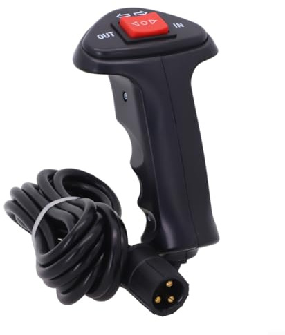 Zoegneer Controlador de control remoto de cabrestante eléctrico de 3 pines con cable de 500 A ABS con cable para coche todoterreno ATV UTV de 12 V a 48 V para cabrestante de interfaz de 3 pines, negro