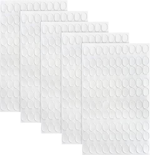 KORVANEL 500 Transparente doppelseitige Klebepunkte 13×8mm rückstandsfrei | Starke Haftung ohne Kleberückstände, vielseitig nutzbar für Bastelarbeiten, Büro und Haushaltsbefestigungen