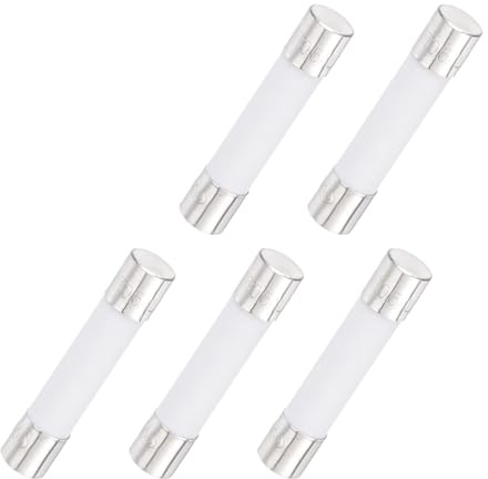 QUARKZMAN 5Pcs Fusibile Ritardo Ceramico Tubolare 6mm x 30mm 250V 0.5A Fusibile Lento Per Riparazione Circuiti Stampa Apparecchi Illuminazione Strumentazione Elettrodomestici.