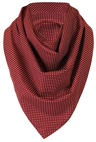 Historical Emporium Men's Cotton Western Neckerchief 33x33 Square, Large Cowboy Wild Rag Scarf Burgundy Dot