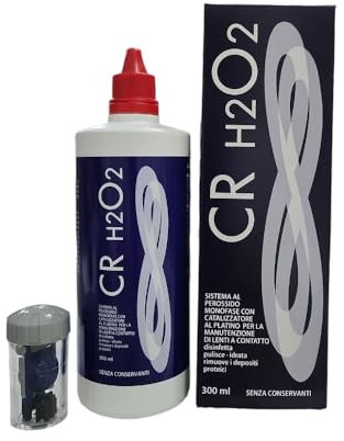 Perossido Monofase CR H2O2 per la manutenzione completa delle lenti a contatto morbide 300 ml