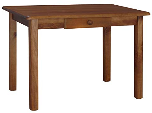 k koma Tavolo da pranzo con cassetto, in rovere massiccio, per ristorante (100 x 70 cm)