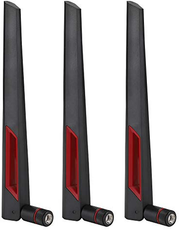 Kafuty Antenne de routeur à Gain élevé 3PCS 2.4G/5.8G Dual Band SMA 8DBi Antenne de routeur à Gain élevé pour AC68U/AC88U/AC66U Adapté aux adaptateurs de routeur LAN et WiFi sans Fil