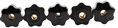 5pcs M12 7-Sterne-Knopf Klemmgriffmutter Innengewindegriffschraube M12x50, Nuss