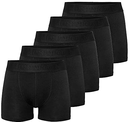Resteröds Boxershorts för män, 5-pack, hög andningsförmåga, tack vare bambutulletyg, snabbtorkande – FSC-certifierad – flerfärgad, S–XXL