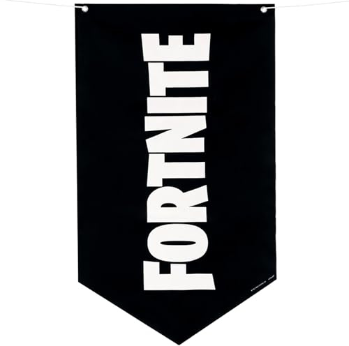 Unique Party 24973 - Banderín de Tela - 52 cm x 30 cm - Fiesta Fortnite