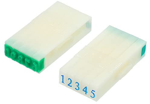 PATIKIL Staccabile Numero Timbro, Plastica 9 Cifre Carattere Dimensione 6 Numero 0-9 Combinazione Set per Card Scrapbook Insegnamento