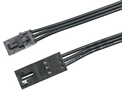 Angitu 50cm for Corsair RGB Fan Hub Lighting Node Commander Extension Cable HD LL120 140 QL 3Pin to 4Pin Converter Adapter Cables (3P Extension)