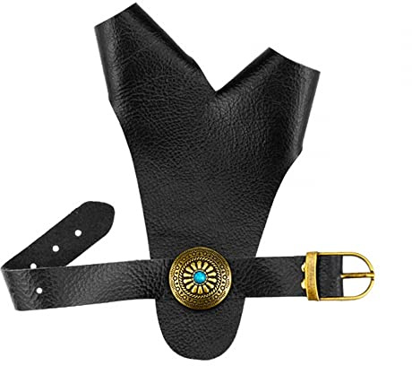 DONGKER Protector de mano para tiro con arco, protector de dedos de cuero, guante de tiro con arco ajustable para hombres, mujeres, jóvenes, mano izquierda