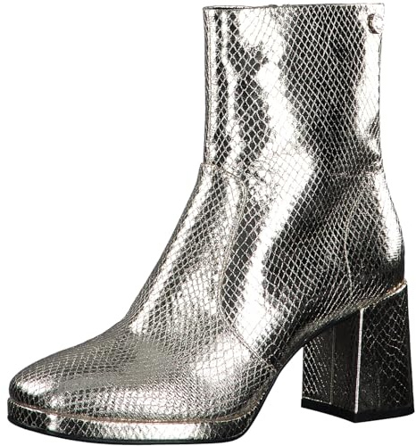 s.Oliver Damen Stiefeletten mit Absatz mit Schlangenmuster Blockabsatz