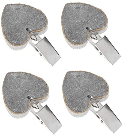 DOITOOL 4stücke Tischdeckengewichte in Herzform Aus Natürlichem Marmor Langlebige Aluminiumlegierung Für Innen Und Außenbereich Für Und Familienessen