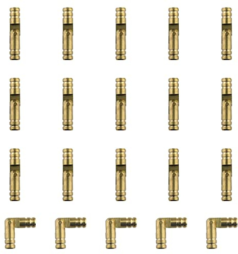 UFURMATE Barrel Hinges, 20Pcs Brass Invisible Hinges Hidden Cylindrical Barrel Hinges Mini Concealed Hinges for DIY Jewelry Box Hand Craft (M5 x 25mm)
