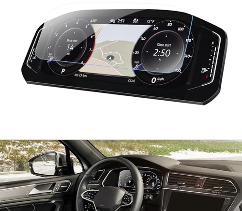 WEIPIN Compatible avec VW T-C ross/T-R oc/Ti-guan 2/Polo MK6/To-uran/Pass-at B8 10,25 Digital Cockpit Film de protection d'écran Accessoires