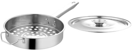 Zerodeko Cuchara Coladora Para Enfriar Camarones Acero Inoxidable Mango Ergonómico Resistente 1,2 Cm Orificios Herramienta Para Cocina Hogar Utensilio Único