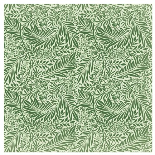 TheFabricTrade 100% Cotton Fabric Digital Printed Material William Morris Larkspur SAGE Classic Design - Ideal for Arts & Crafts, Sewing, Quilting - 1/2 Metre (50cm x 140cm)