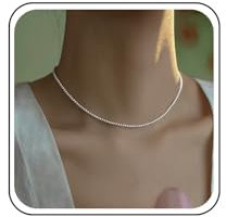Boho Hochzeit Weißer Kleine Perlen Halskette Dünne Zierliche Perle Halsband Anhänger Mini Perlen Kette Braut Minimalistische Perlenbesetzt Choker Zarter Halsreif Niedlicher Vintage Einfache Frauen