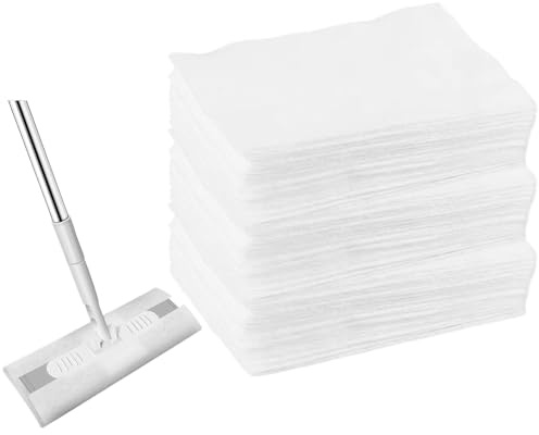 Tissting 100 Pcs Bodentücher Trocken Wet Dry Feuchte Bodentücher, Einweg Trockenkehrtücher Tücher Bodenwischer für Verschiedene Oberflächen 29 x 20 cm