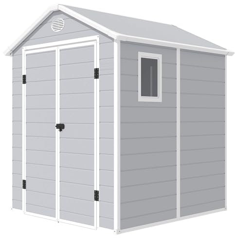 Casetta Box da Giardino in Plastica 190x192x226 cm Grigio