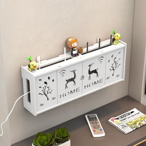 Onxyrbyte Scatola Router WiFi Montata A Parete, Scaffale Router WiFi da Parete, Impermeabile E Antimacchia, Facile da Pulire, per La Casa, La TV Set-Top Box di Stoccaggio