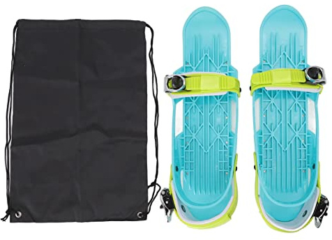 Mini Patins de Ski pour la Neige, Patins de Ski, Skis de Patinage à Fixer aux Bottes de Ski, pour Adultes, Chaussures de Ski réglables pour Le Ski en Plein air, Taille Unique,