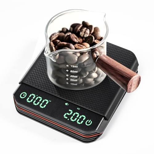 Carehabi Balance de Cuisine 2000g/1g Balance de Precision Rechargeable Balance de Cuisine Precision pour Pâtes Café et Desserts