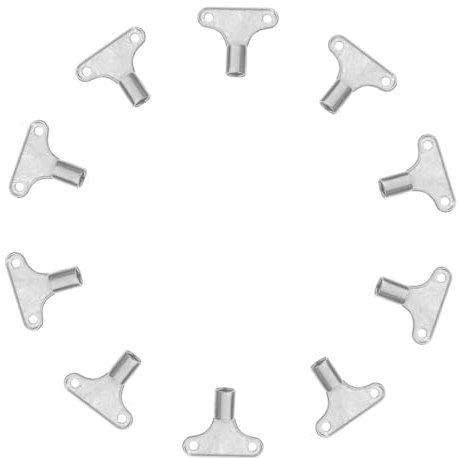 Housoutil 10pcs Radiator Air Vent Keys 5x5mm Square Metal Socket Keys for Bleeding Radiator Exhaust Valve Utility Supply Plumbing Accessories