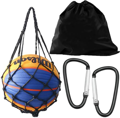 Guarda Pelotas Futbol, Mochila Baloncesto, Bolsa de Malla Deportiva, Bolsa de Pelotas Portátil, para Fútbol, Balon, Tenis, Rugby, Voleibol