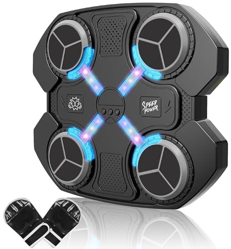 Music Boxing Machine,Dekompression Boxen mit Boxhandschuhen für Kinder,Wall Mounted Boxing Workout,Intelligente Wand Boxing Target,Wandmontierte Boxmaschine für Heimübungen Stressabbau