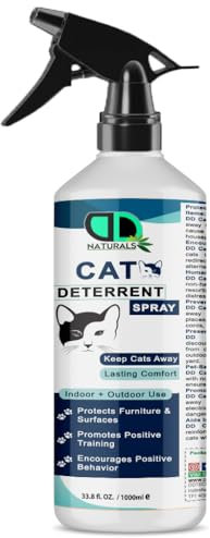 100% Natural Cat Deterrent Spray – Natural & Non-Toxic Deterrent for Cats and Animals,Safe & Effective Solution for Keeping Cats Away, Eco-Friendly Formula for Indoor & Outdoor Use (1000ml Spray)