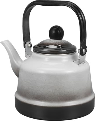 LOPUNER Enamel Water Kettle 1.7l Stovetop Tea Kettle with Steel Handle Comfortable Grip for Family Gatherings and Tea Time