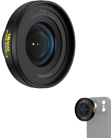 Freewell 16mm Wide Angle Lens for iPhone & Samsung – 105° FOV, Close Focus 0.5m – Perfect for Landscapes, Architecture