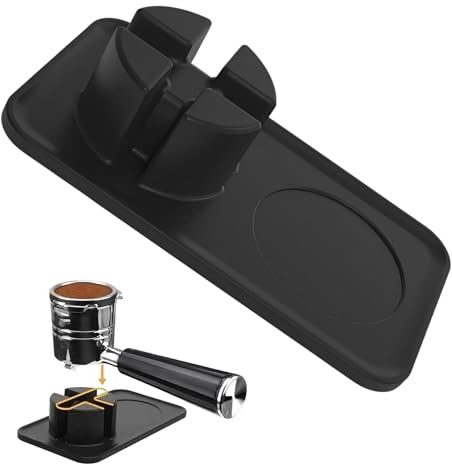 Silicone Tamping Mat Compatible with Ninja ES601 Non-Slip Heavy Duty | Tamper Station Base for Luxe Cafe Espresso Machine, Essential Home Coffee Bar Accessory - Black, Durable