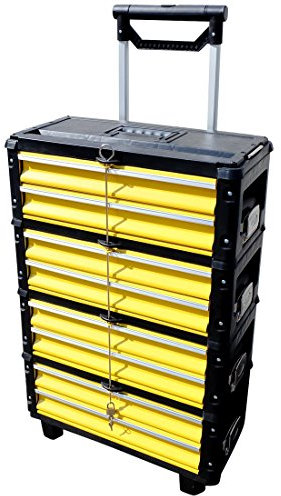 ALEOS. Metall Werkzeugtrolley XXL Modell 305BBBB mit Schubladenverriegelung und Schloss
