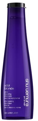 Shu Uemura, Yubi Blonde, Glow Revealing Shampoo, Für aufgehelltes, gesträhntes blondes Haar, Mit japanischer weißer Pfingstrose, Glanzverleihende Wirkung, 300 ml