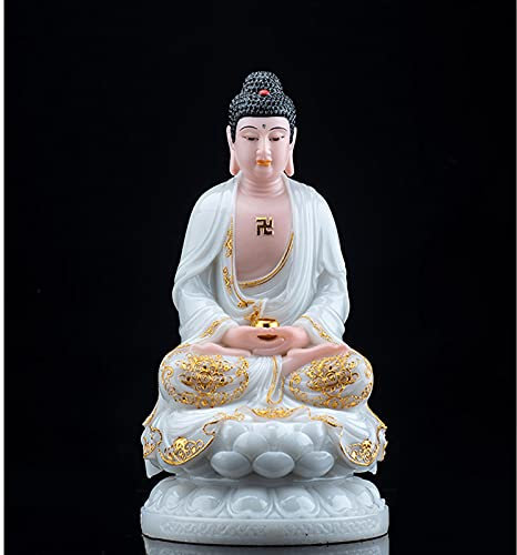 luckxuan Skulptur Meditative sitzende Buddha Figur Jade beten Buddha-Skulptur für die Innenausstattung Statue
