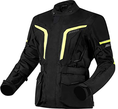 OZONE MOTO Sahara Giacca da Moto Uomo | Tessile | Protezioni per Gomiti e Spalle | Membrana Reissa | 6 Canali di Ventilazione | Elementi Riflettenti