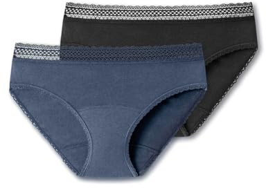 Schiesser Damen 2 PACK Menstruationswäsche/ Periodenslip auslaufsicher - Secret Care