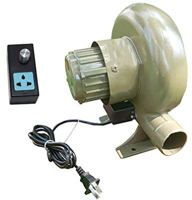 Soplador de forja for barbacoa, soplador centrífugo eléctrico de hierro fundido for exteriores de 220 V, con regulador multifunción, for arcos inflables, soplador de hornos industriales de fabricación