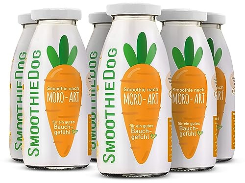 Hunde Smoothie SmoothieDog 6er Morosuppe - Hundesmoothie bei Durchfall – Hundeleckerli als Flüssignahrung – Natürliche Schonkost für Hunde, je 250ml
