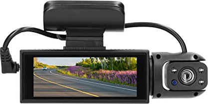 Mulcort Dashcam Auto, 1080P Alta Definizione Videoregistratore Auto Multilingue, Randangolare da 170 Gradi Visione Notturna, Supporta la Registrazione Video Anteriore e Posteriore a Due canali, DVR
