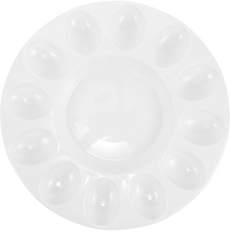 TOPBATHY Eierhalter Keramik Für Ostern Eierplatter Für Teufelseier Und Appetizer Wiederverwendbare Servierplatte Für Küche Und Feiern Praktisch Und Leicht Zu Reinigen