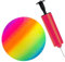 Palline Arcobaleno PVC,Pallone Da Spiaggia,Palla Morbida PVC Bambini,Pallone Spiaggia Arcobaleno,Con pompa d'aria,Bambini Pallone da Spiaggia Arcobaleno Bambini Giocare a Palla per interni ed esterni