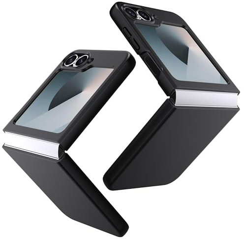 Natbok För Samsung Galaxy Z Flip 7FE/Z Flip 6 Fodral, Militär Grade Stötsäker, Reptåligt Fodral Z Flip 6 Hårt PC Skyddsfodral, Reptåligt för Samsung Z Flip 7FE/6, Svart